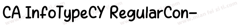 CA InfoTypeCY RegularCon字体转换